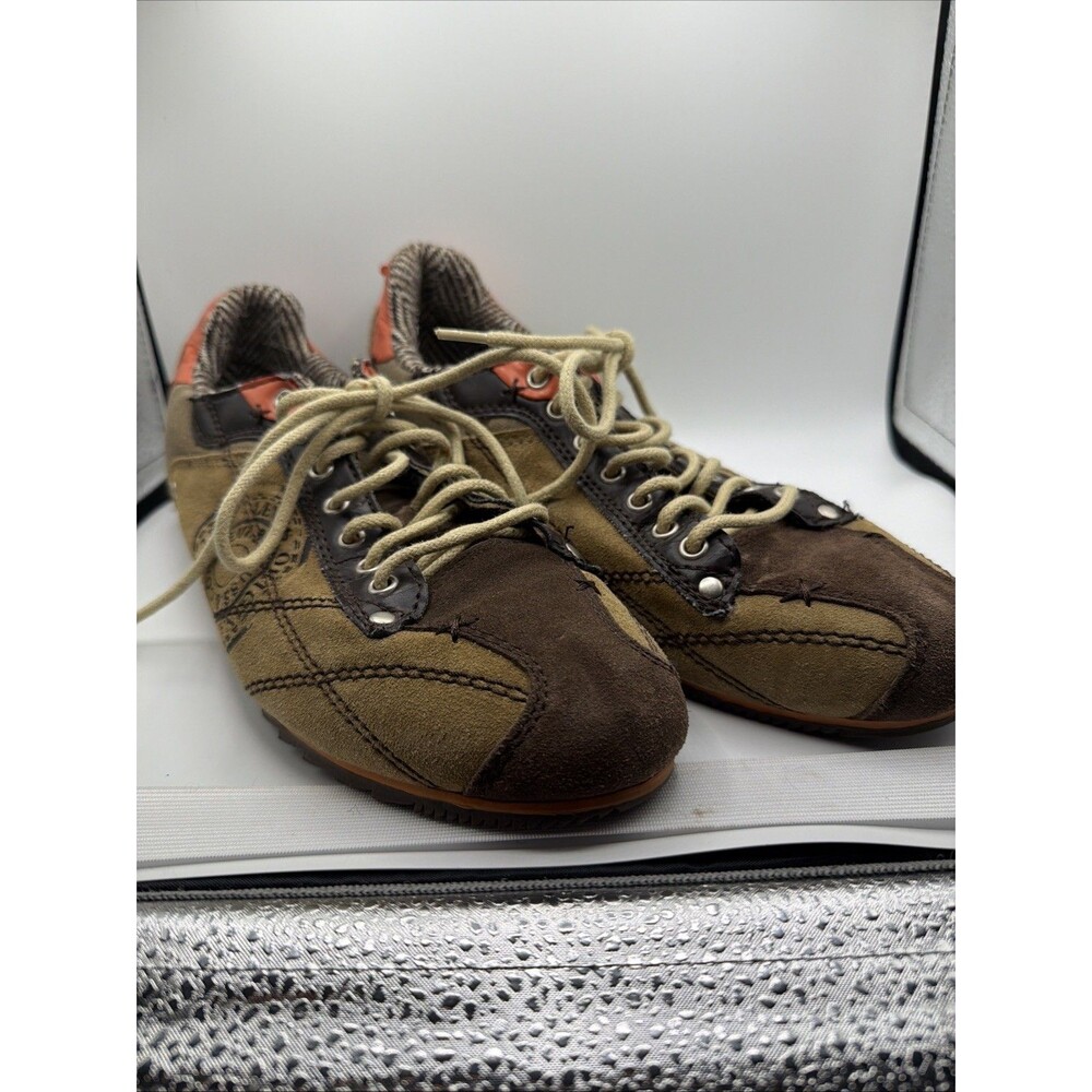 Levi’s Men’s Size 10 EC094 Brown Suede Canvas Tweed Mix Casual Sneakers